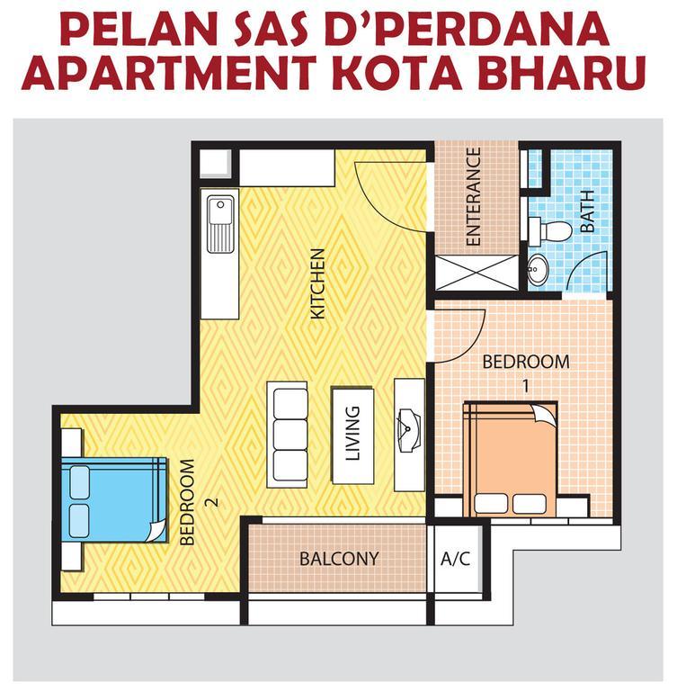 Sas D'Perdana Apartment Кота-Бару Екстер'єр фото